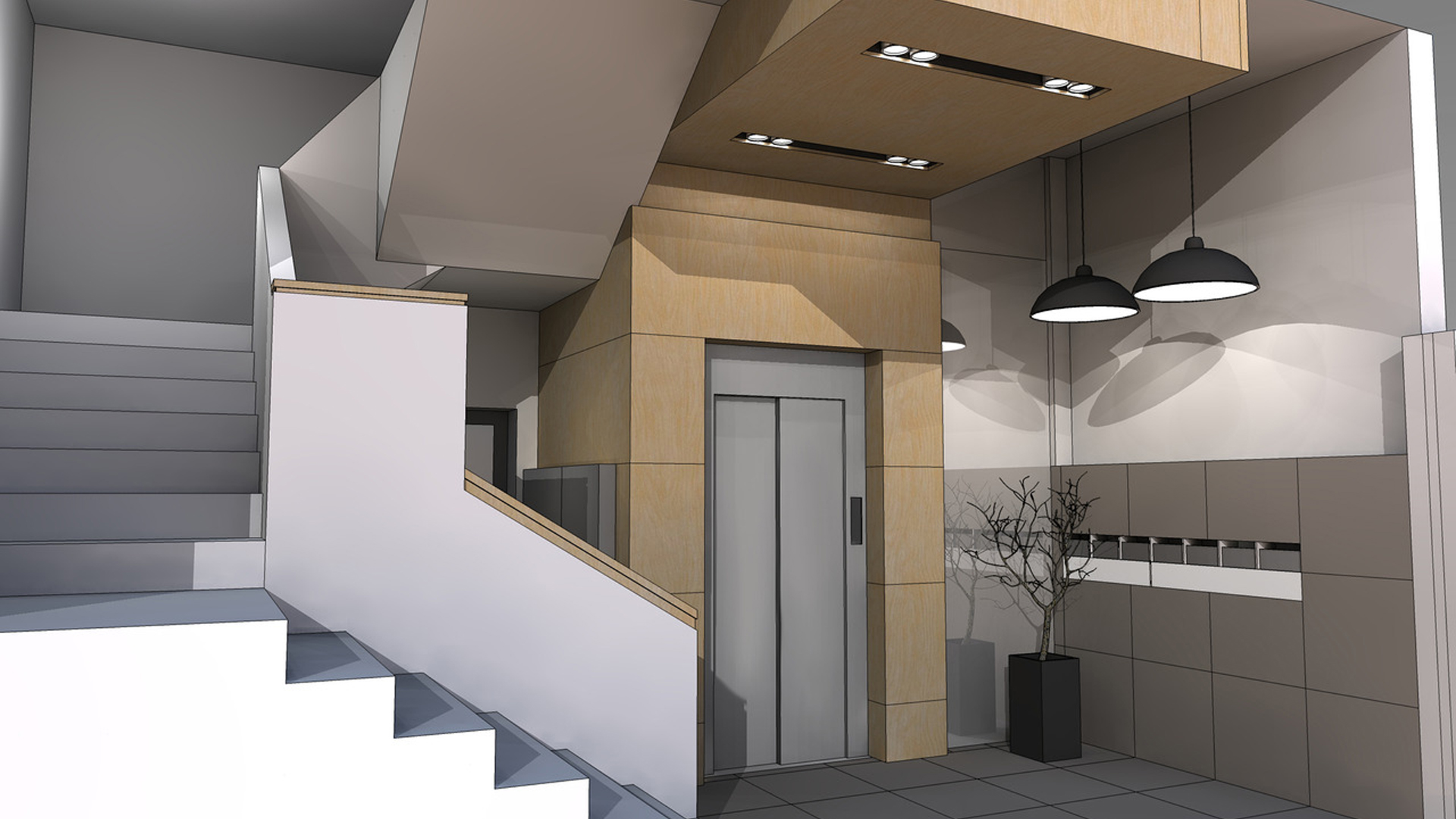 Building entrance interiors