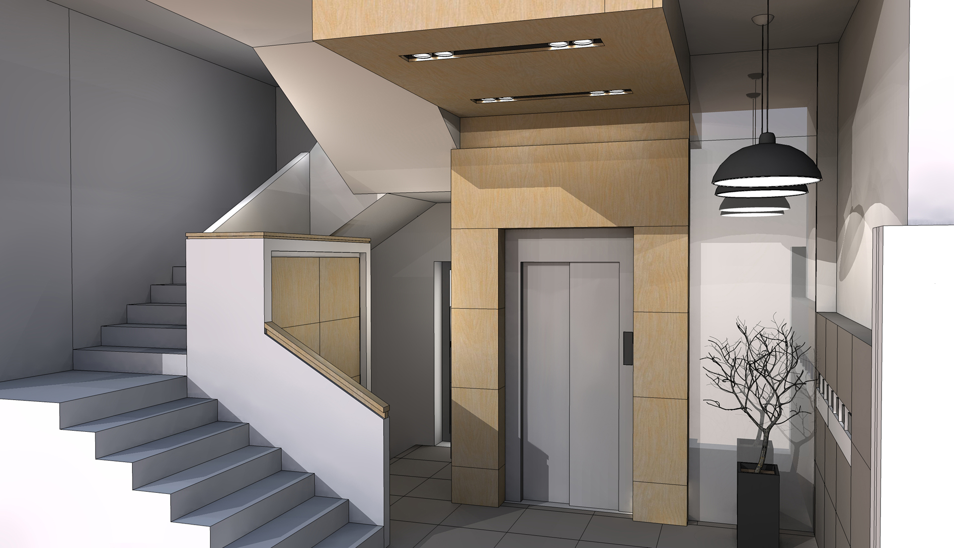 Building entrance interiors