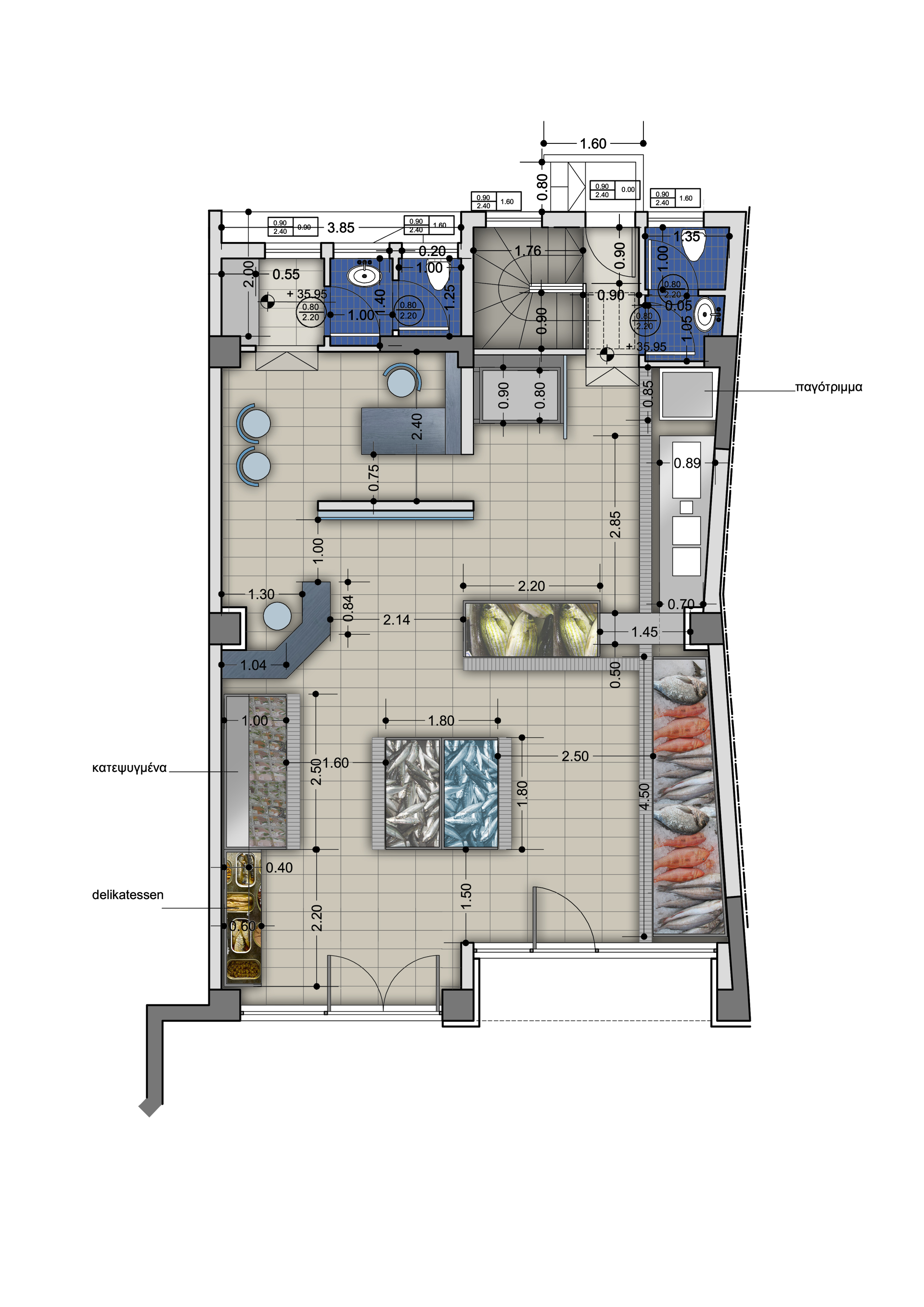 Fish store interiors
